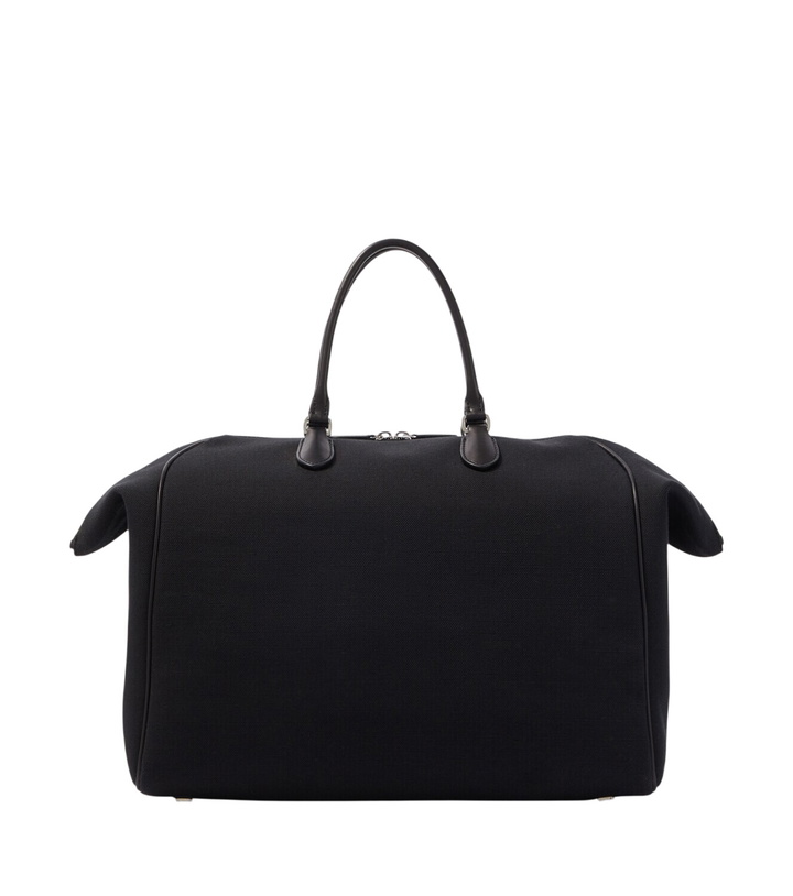 Photo: The Row Timo leather-trimmed canvas tote bag