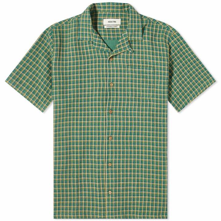 Photo: Kestin Men's Crammond Short Sleeve Shirt in Green Check