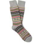 Beams Plus - Fair Isle Knitted Socks - Gray