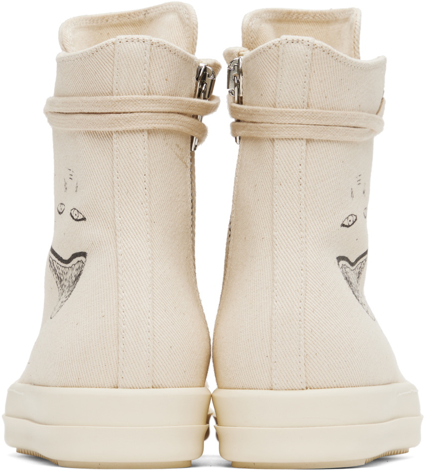 Rick Owens Drkshdw Off-White Denim Sneakers Rick Owens Drkshdw