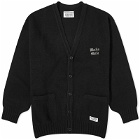 Wacko Maria Men's Classic Knitted Cardigan in Black