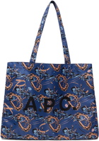 A.P.C. Blue Brain Dead Edition Diane Reversible Tote