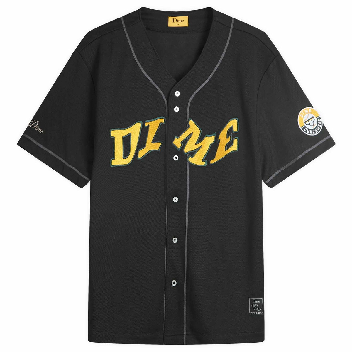 Dime Men's League Baseball Jersey in Black Dime