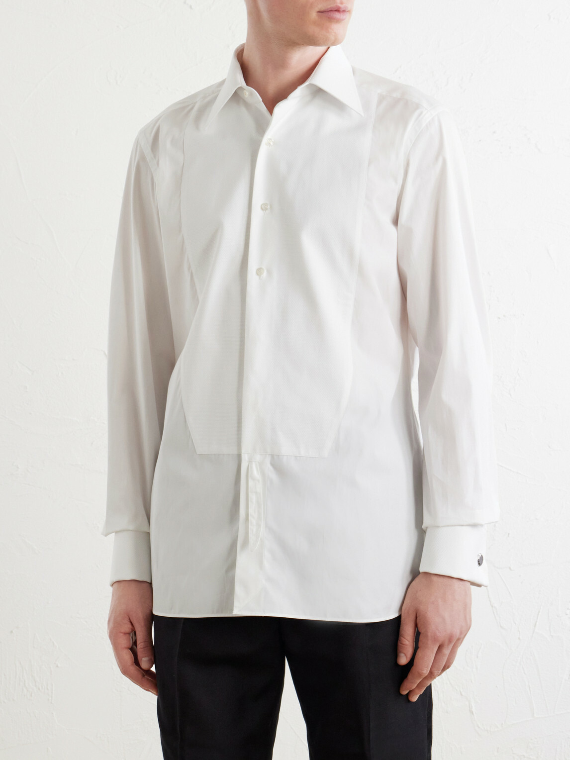 TOM FORD - Cotton-Piqué Shirt - White