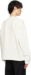 Jil Sander Off-White Printed Long Sleeve T-Shirt