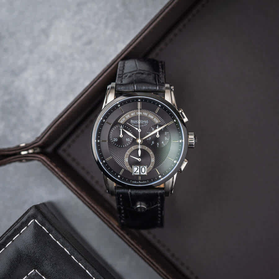 Bruno Sohnle Grandioso Chronograph Quartz Black Dial Mens Watch 17-73117-741