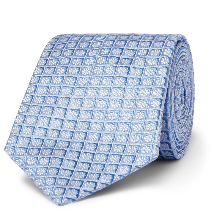 Photo: Canali - 8cm Silk-Jacquard Tie - Blue