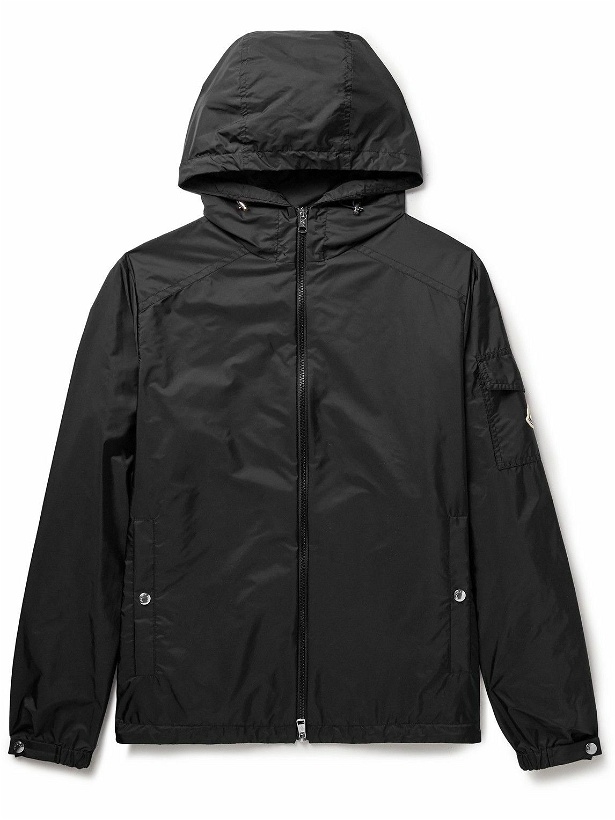 Photo: Moncler - Etiache Logo-Appliqued Shell Hooded Jacket - Black