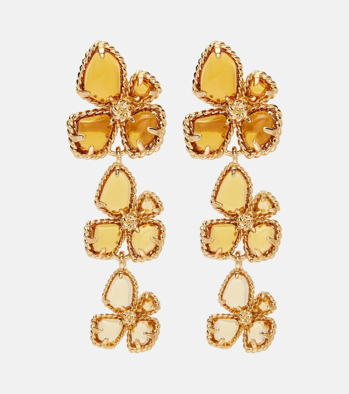 Zimmermann Bloom Large embellished drop earrings