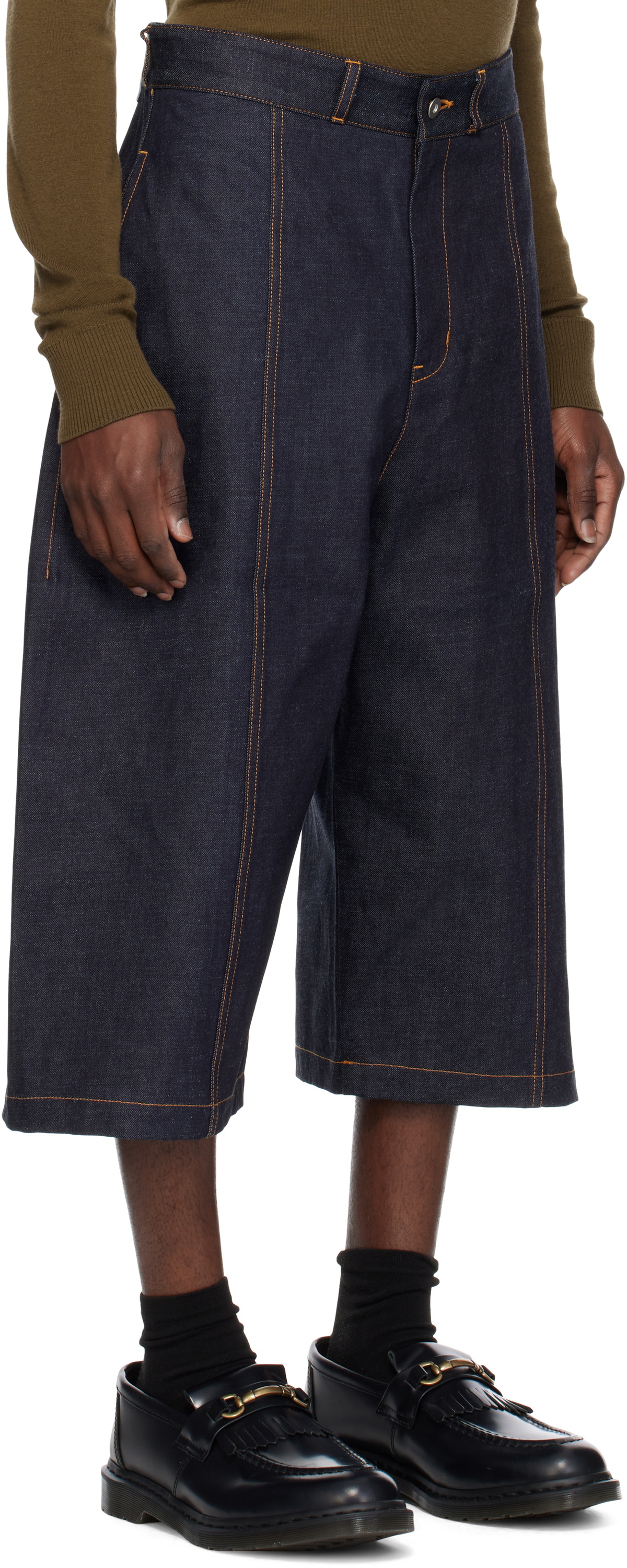 SAGE NATION Blue Welt Denim Shorts SAGE NATION