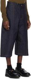 SAGE NATION Blue Welt Denim Shorts