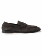 Zegna - L'Asola Suede Penny Loafers - Brown