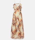 Marant Etoile Printed cotton midi dress