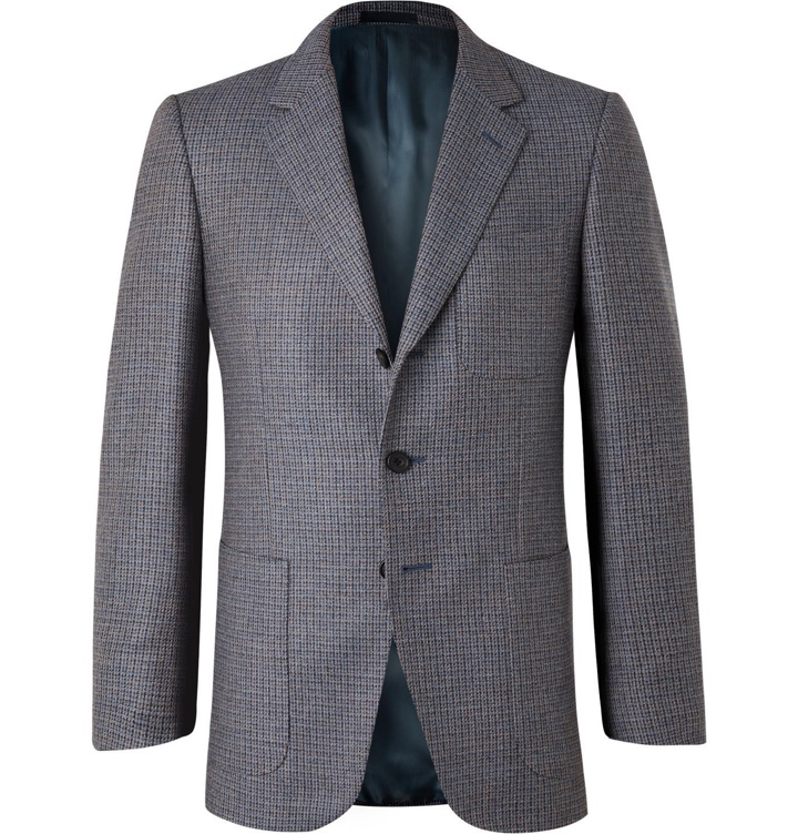Photo: Kingsman - Conrad Slim-Fit Checked Wool Suit Jacket - Blue
