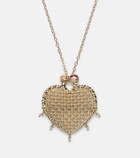 Yvonne Léon Minaudière Maxi 18kt and 9kt gold pendant necklace with diamonds and tourmaline