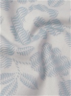 Club Monaco - Convertible-Collar Floral-Print Cotton and Lyocell-Blend Shirt - Blue