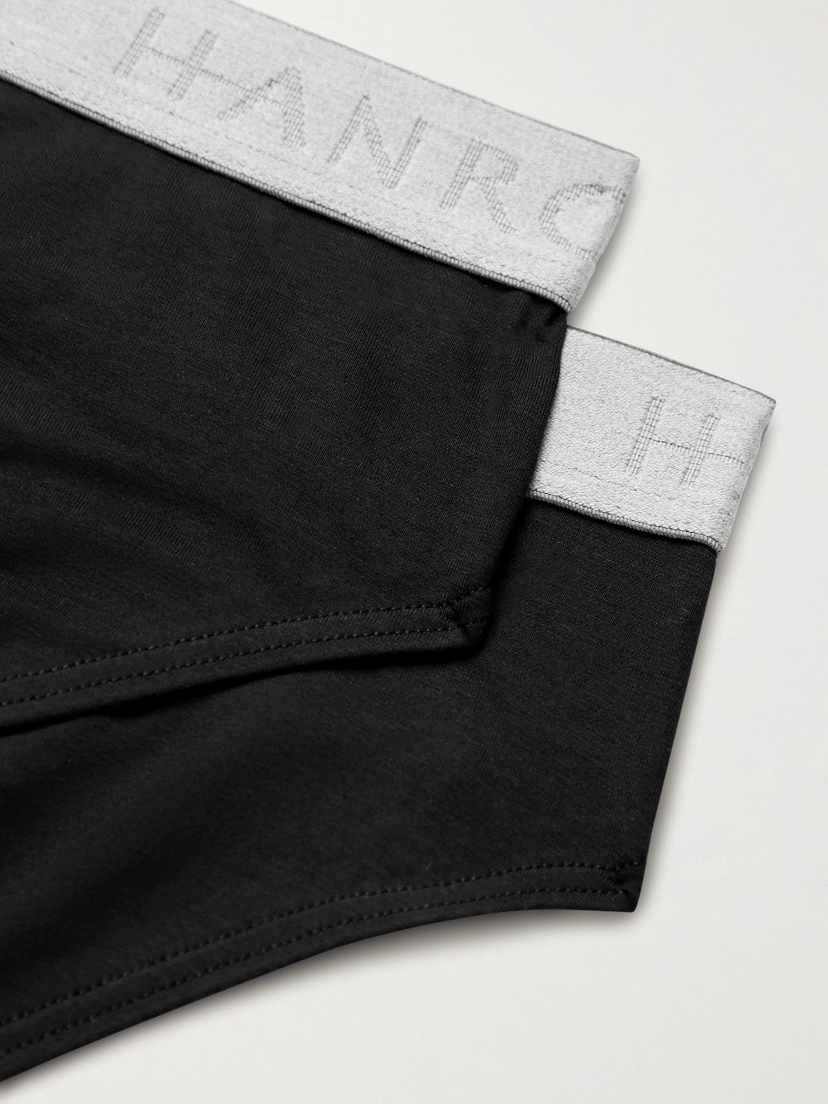 HANRO - Essentials Two-Pack Stretch-Cotton Briefs - Black Hanro