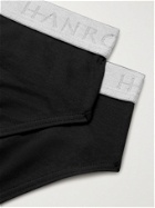 HANRO - Essentials Two-Pack Stretch-Cotton Briefs - Black