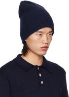 The Elder Statesman Navy Watchman Beanie