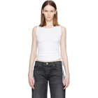 BALMAIN White Jersey Draped Top