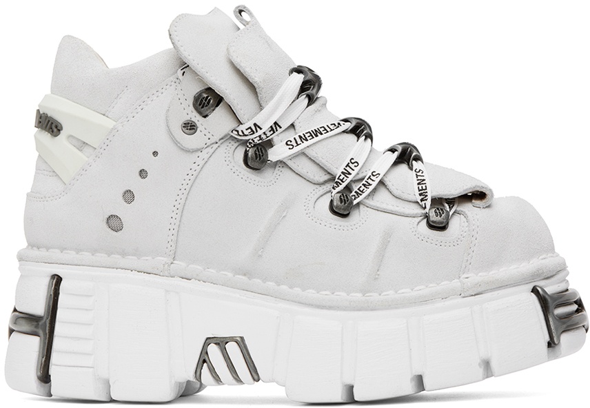VETEMENTS White New Rock Edition Platform Sneakers Vetements