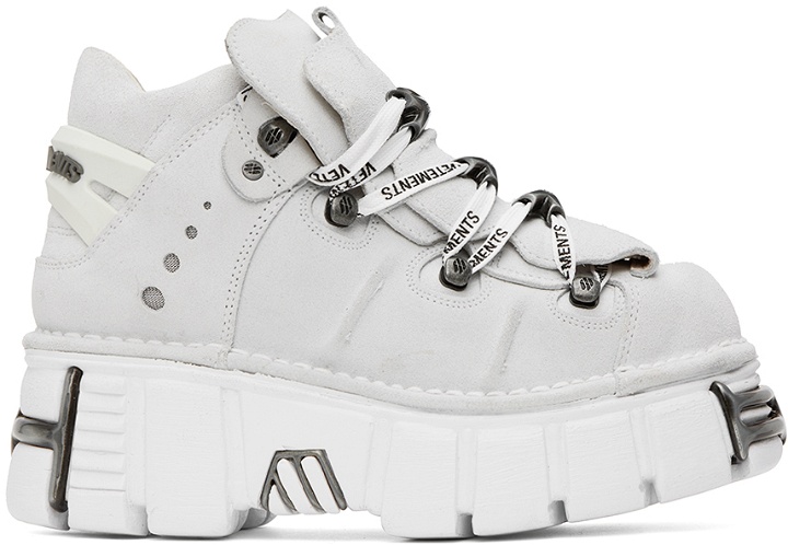 Photo: VETEMENTS White New Rock Edition Platform Sneakers