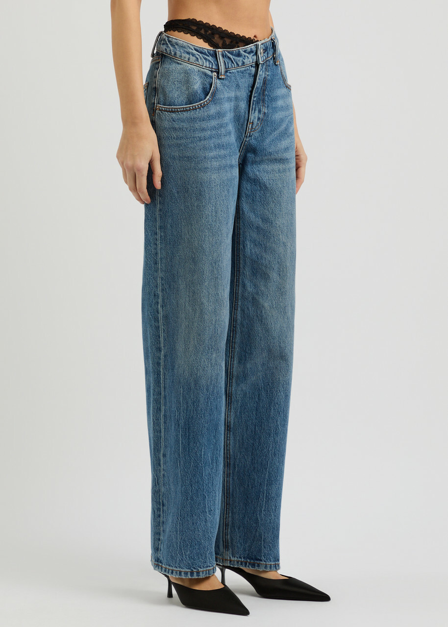 Alexanderwang.t Underwear-effect Straight-leg Jeans Blue