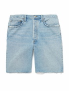 AGOLDE - Anson Straight-Leg Frayed Denim Shorts - Blue