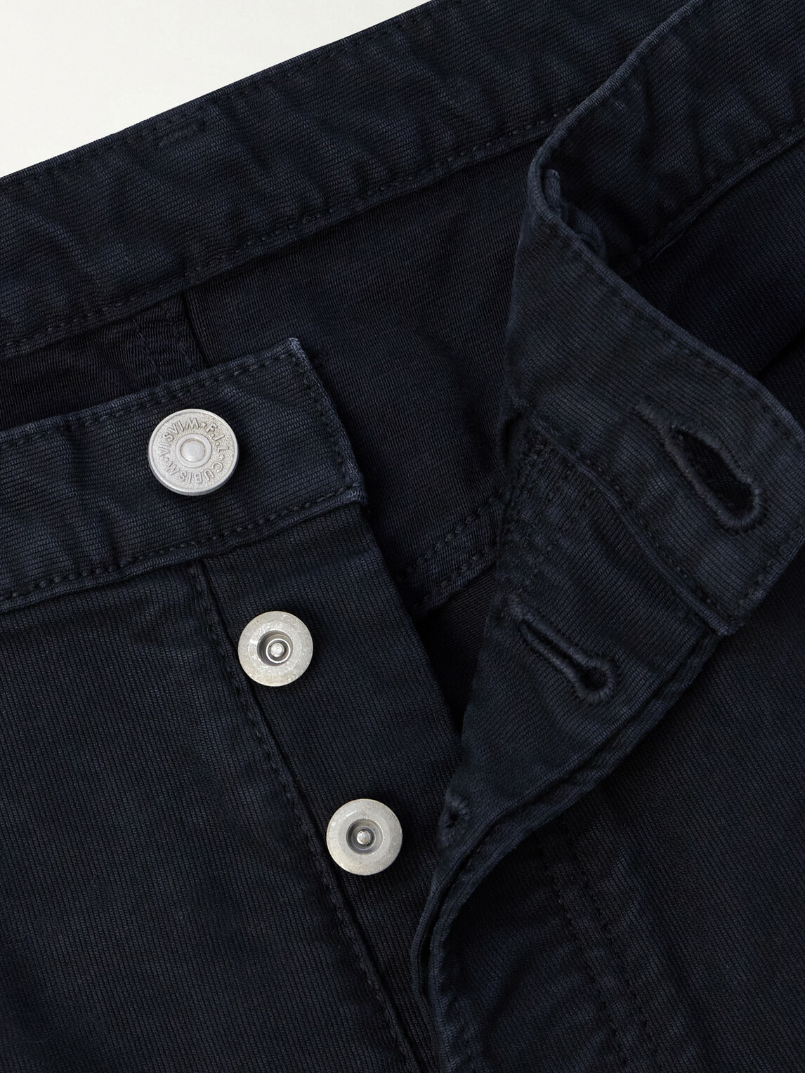 Visvim - Fluxus 01 Straight-Leg Garment-Dyed Distressed Cotton-Corduroy Trousers - Black