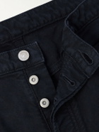 Visvim - Fluxus 01 Straight-Leg Garment-Dyed Distressed Cotton-Corduroy Trousers - Black