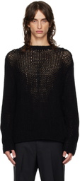 Comme des Garçons Homme Deux Black Open Knit Sweater