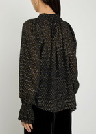 Veronica Beard Maxime fil Coupé Chiffon Blouse Black