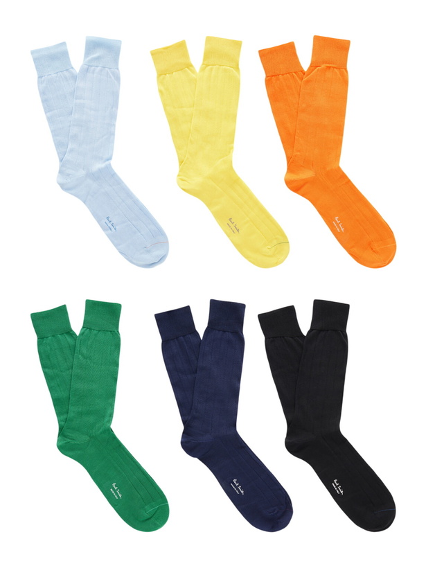 Photo: Paul Smith - Pack of Six Cotton-Blend Socks