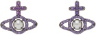 Vivienne Westwood Gunmetal Olympia Pearl Earrings