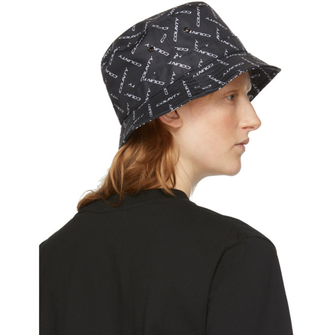 Marcelo Burlon County of Milan Black Starter Black Label Edition Logo Bucket Hat