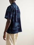 Folk - Oversized Convertible-Collar Cotton-Jacquard Shirt - Blue