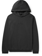 Maison Margiela - Logo-Embroidered Cotton-Jersey Hoodie - Black