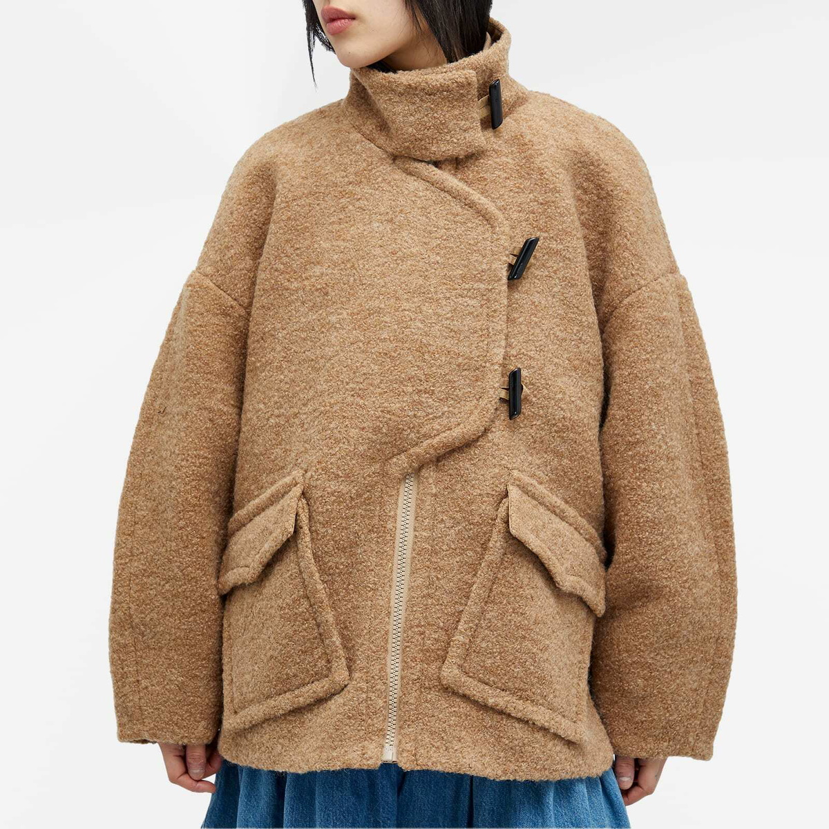 ジャケット・アウター ganni boucle wool jacket Black Black Textured Boucle Wool Jacket | GANNI US