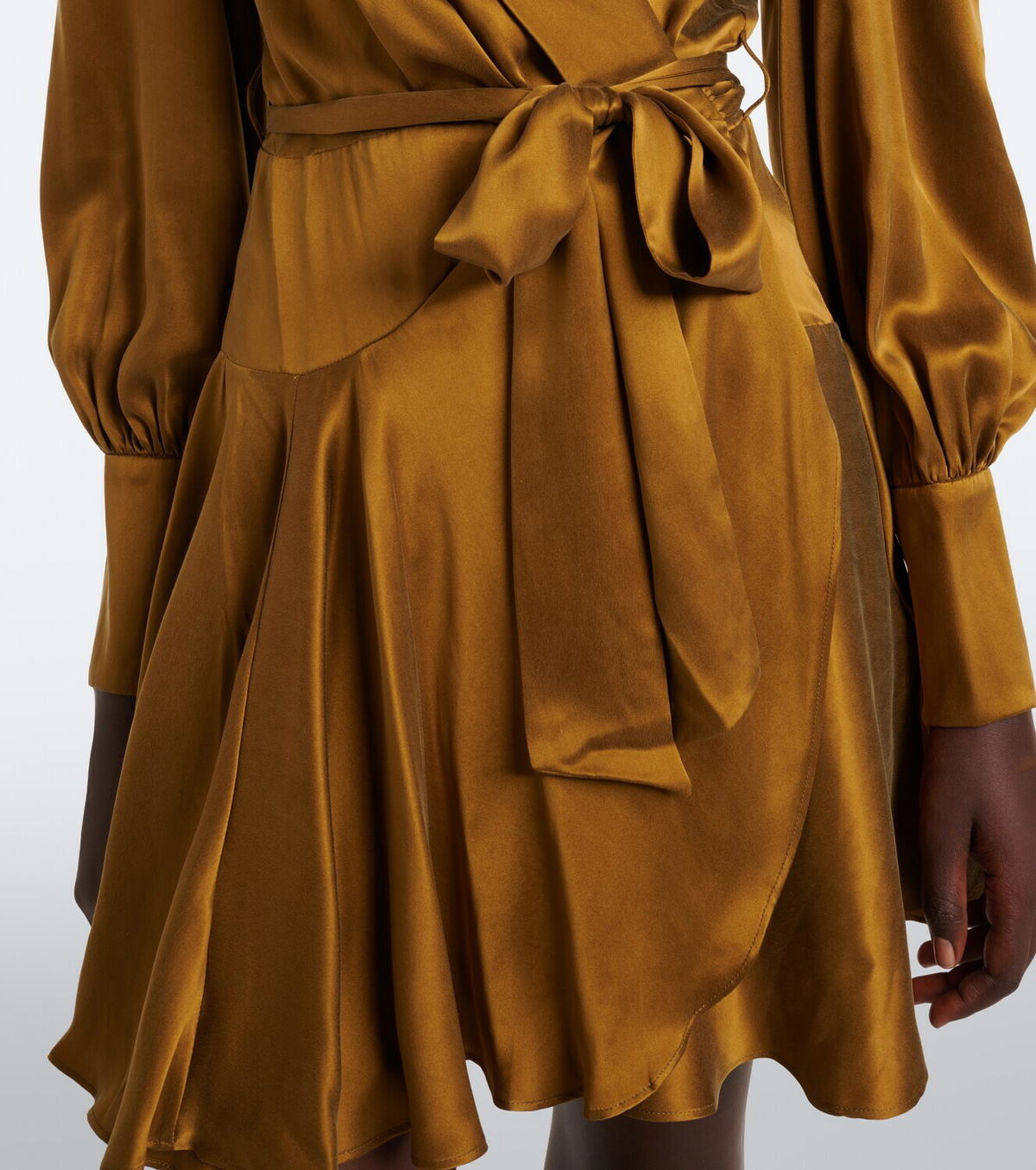 Zimmermann Silk satin wrap dress