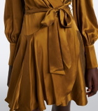 Zimmermann Silk satin wrap dress