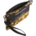 Versace Jeans Couture Black Outline Logo Barocco Pouch