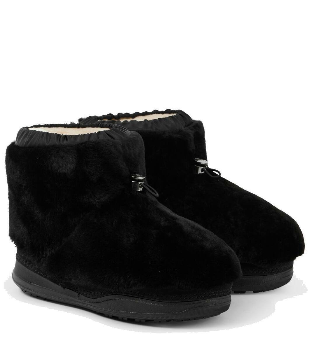 【Bogner】 Shearling-trimmedスエードアンクルブーツ Bogner】 Shearling-trimmedスエードアンクルブーツ (BOGNER