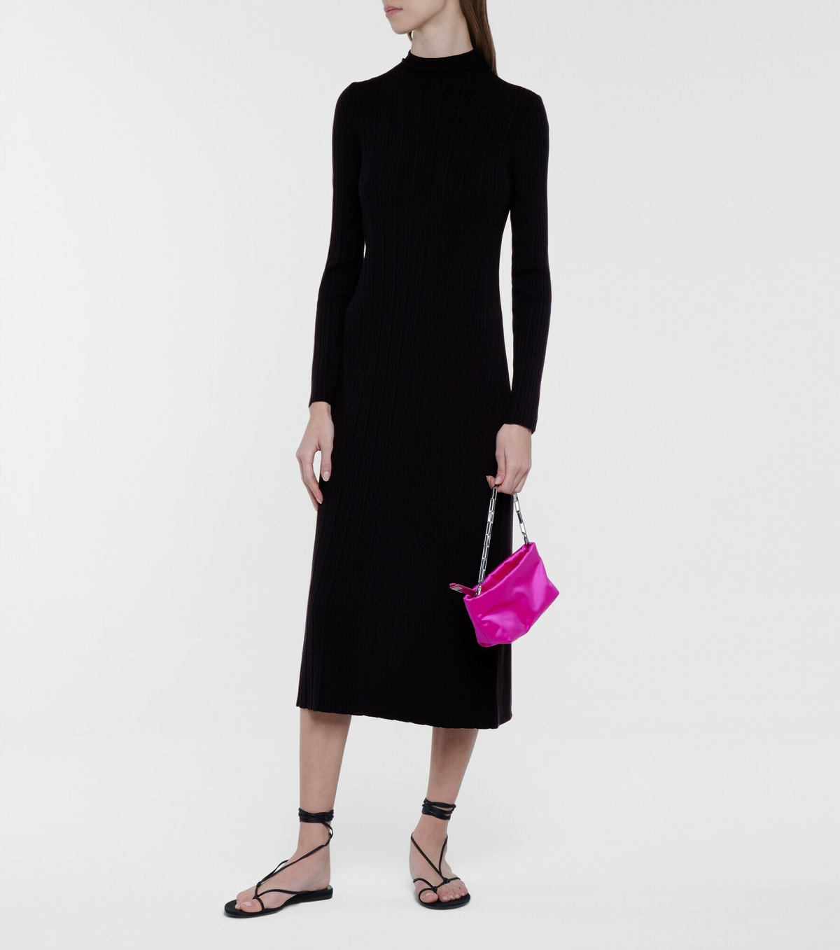 Vince - Ribbed-knit midi dress