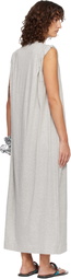 Dries Van Noten Gray Loose T-shirt Maxi Dress
