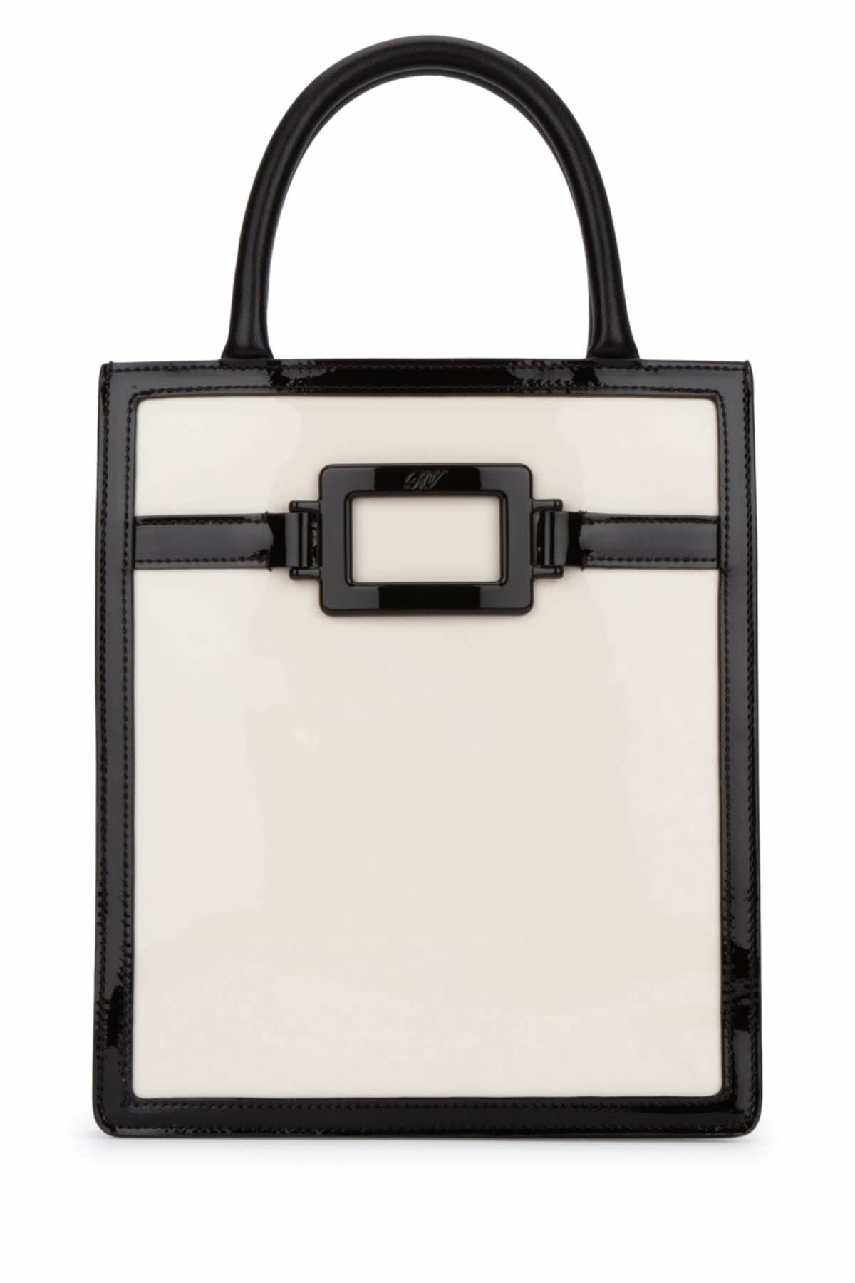トートバッグ Roger Vivier 'Tres Vivier Panier Large' shopping bag Roger Vivier Large Tres Vivier Panier Tote Bag | Neutrals