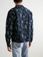 YMC - Bowie Embroidered Cotton and Linen-Blend Shirt Jacket - Blue