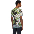 Dolce and Gabbana Multicolor Orchid Print T-Shirt
