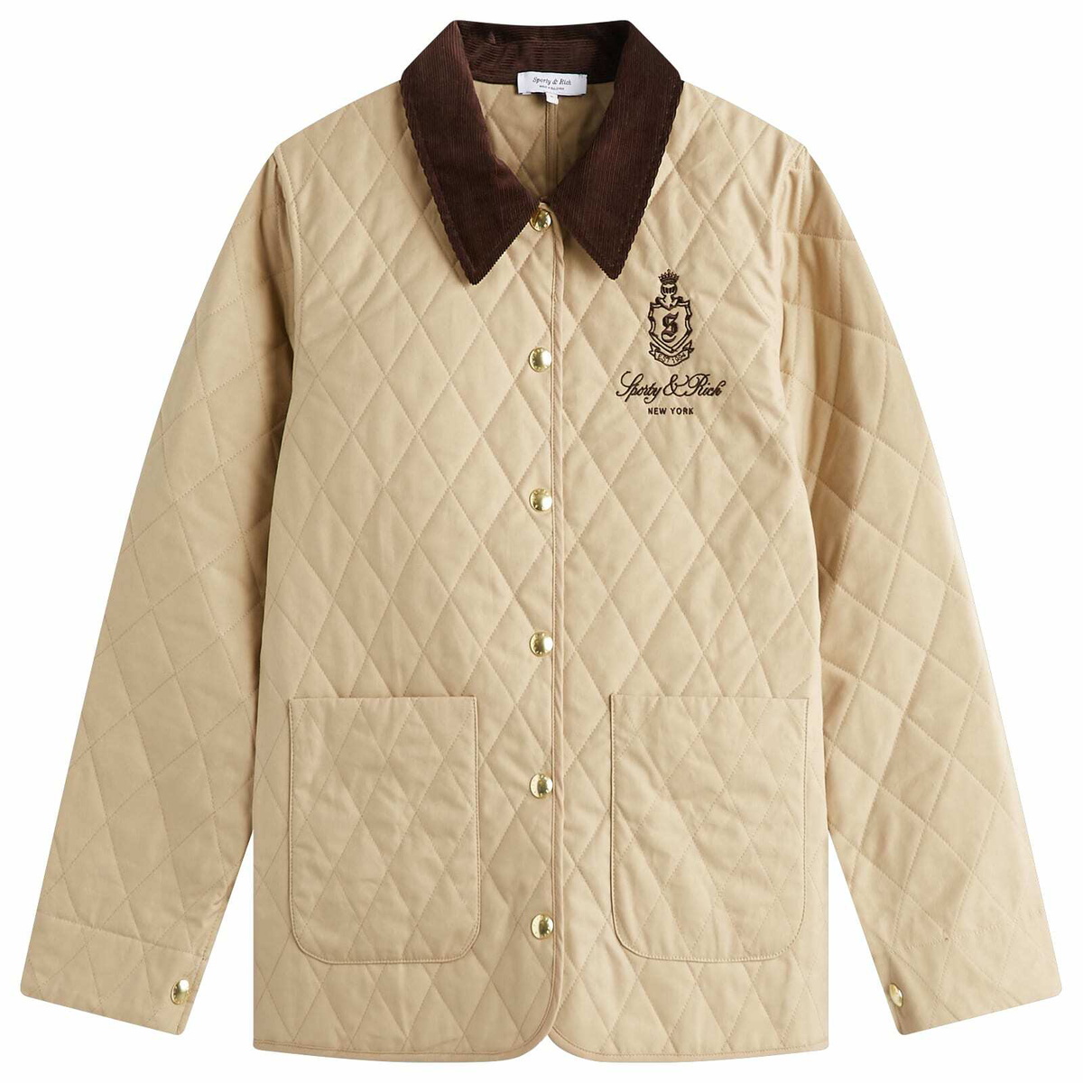 Sporty & Rich Women's Vendome Quilted Jacket in Beige