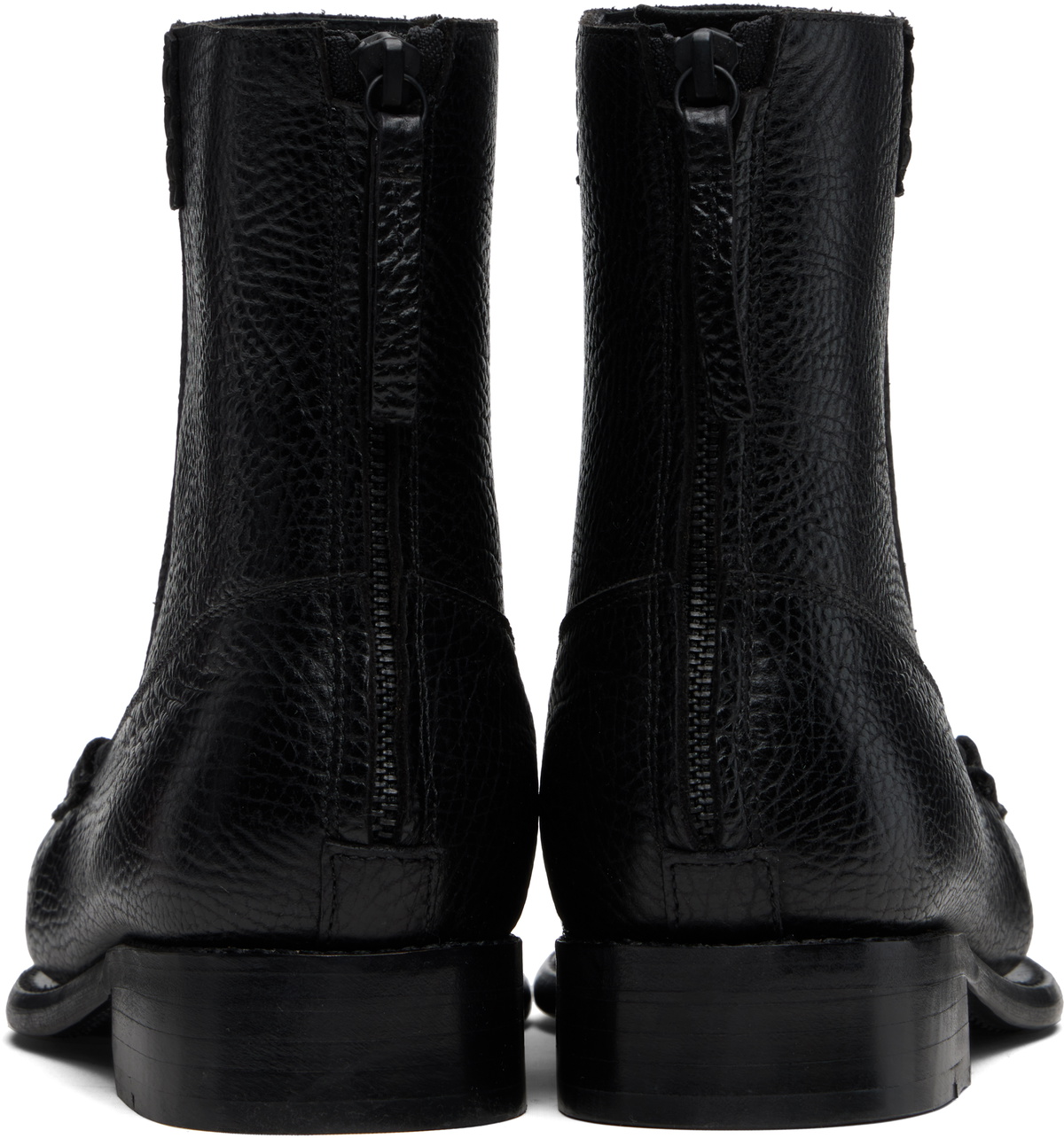 HEREU Black Quadra Grainy Boots
