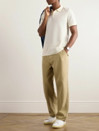 Dunhill - Cotton and Silk-Blend Piqué Polo Shirt - Neutrals